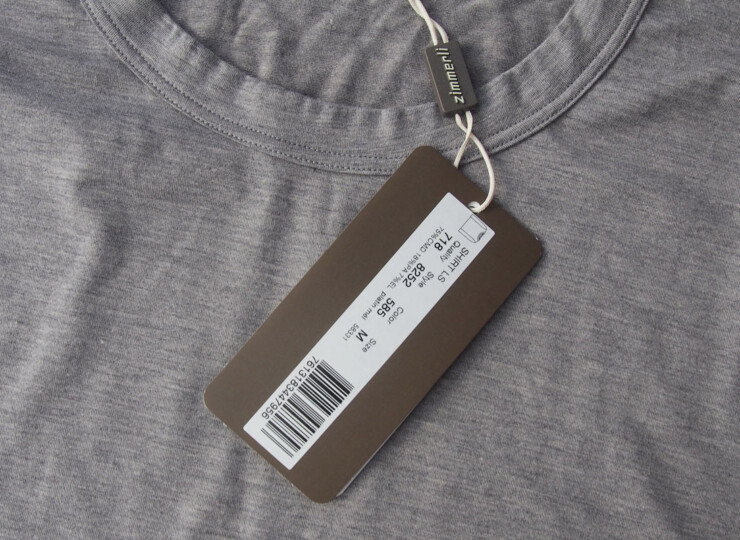 ヅィメリ｜Zimmerli｜ロングスリーブシャツ｜M｜Quality718／Style8252｜グレーイメージ04