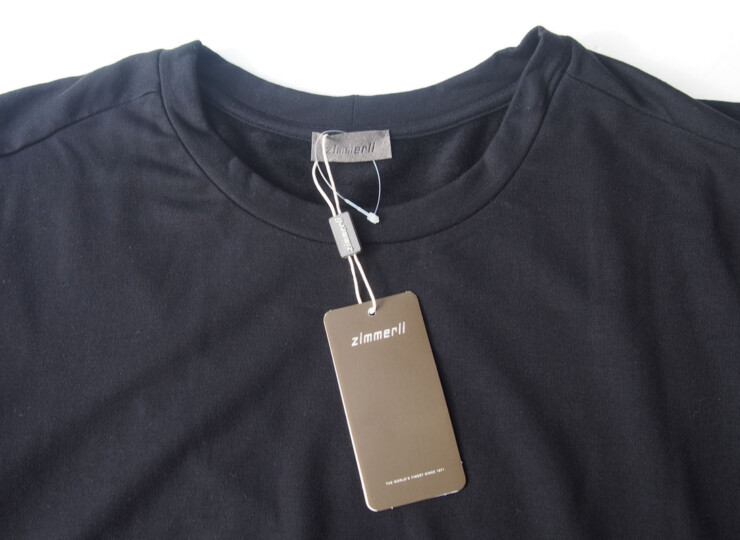 ヅィメリ｜Zimmerli｜裏起毛ロングスリーブプルオーバーシャツ｜L｜ブラックイメージ04