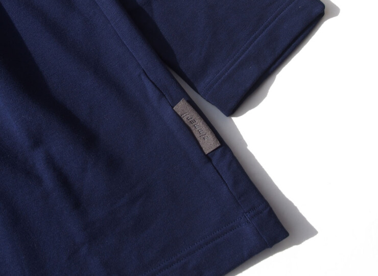 ヅィメリ｜Zimmerli｜裏起毛ロングスリーブプルオーバーシャツ｜M｜ネイビーイメージ05