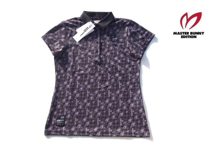 マスターバニーエディション｜MASTER BUNNY EDITION｜千鳥格子柄半袖ポロシャツ｜レディースゴルフウェア｜1イメージ01