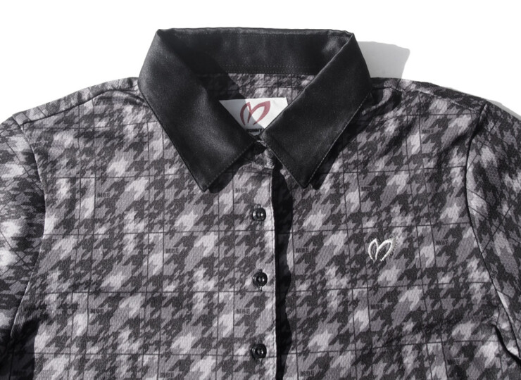 マスターバニーエディション｜MASTER BUNNY EDITION｜千鳥格子柄半袖ポロシャツ｜レディースゴルフウェア｜1イメージ03