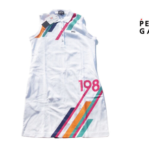 パーリーゲイツ｜pearly gates｜配色ラインノースリーブポロワンピース ｜レディースゴルフウェア｜1イメージ01