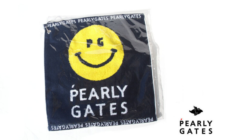 パーリーゲイツ｜pearly gates｜PG SMILE＆ロゴフック付きスポーツタオル｜NVYイメージ01