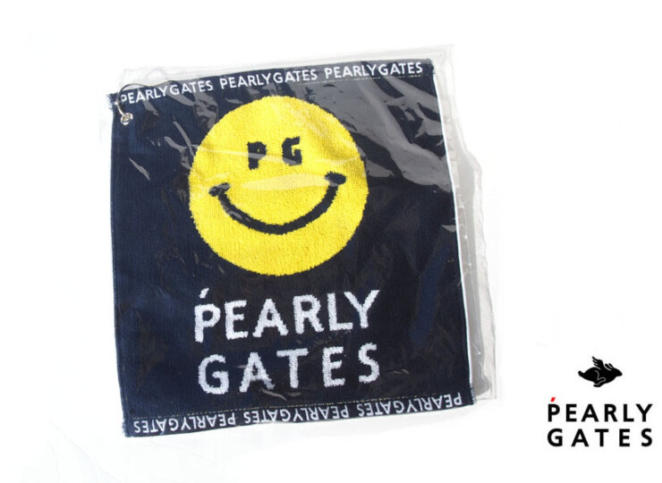パーリーゲイツ｜pearly gates｜PG SMILE＆ロゴフック付きスポーツタオル｜NVYイメージ01