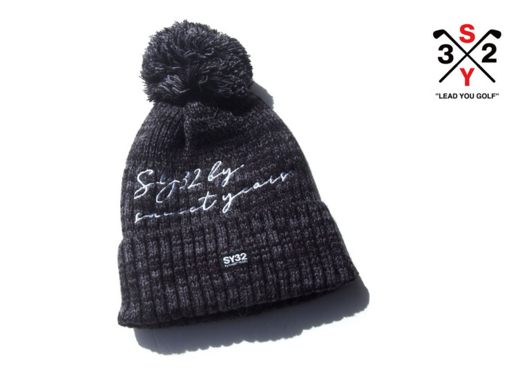 エスワイサーティトゥバイスウィートイヤーズ｜SY32 by SWEET YEARS｜ボンボンニットキャップ｜ユニセックス｜ブラックイメージ01