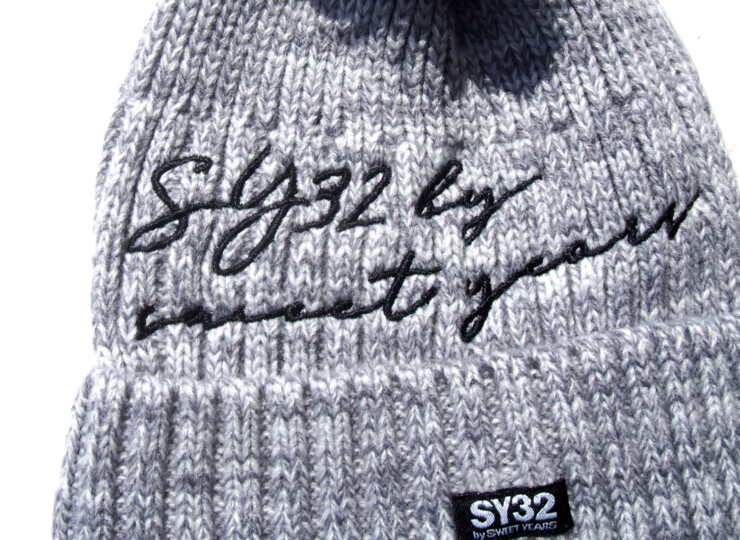 エスワイサーティトゥバイスウィートイヤーズ｜SY32 by SWEET YEARS｜ボンボンニットキャップ｜ユニセックス｜グレーイメージ07