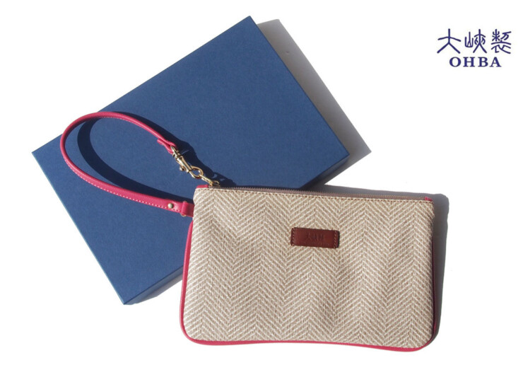 大峽製鞄｜oba｜ヘリンボーン柄ストラップ付きポーチ｜1139-JQDイメージ01