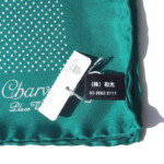 シャルベ|CHARVET|ドット柄プリントシルクポケットチーフ|グリーンイメージ012