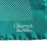 シャルベ|CHARVET|ドット柄プリントシルクポケットチーフ|グリーンイメージ09
