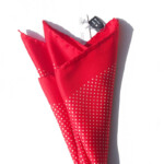 シャルベ|CHARVET|ドット柄プリントシルクポケットチーフ|レッドイメージ011