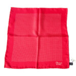 シャルベ|CHARVET|ドット柄プリントシルクポケットチーフ|レッドイメージ08