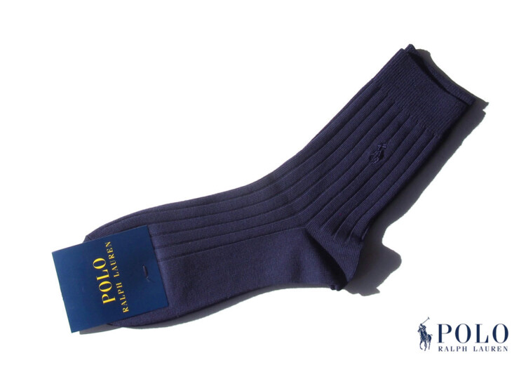 ポロラルフローレン｜POLO　Ralph Lauren｜クルー丈リブソックス｜ネイビーイメージ01