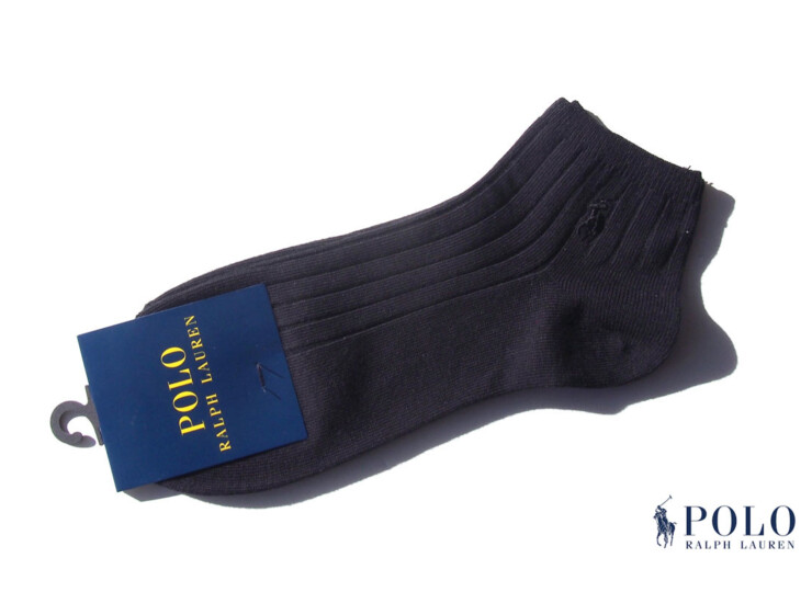 ポロラルフローレン｜POLO Ralph Lauren｜ショート丈リブソックス｜ブラックイメージ01