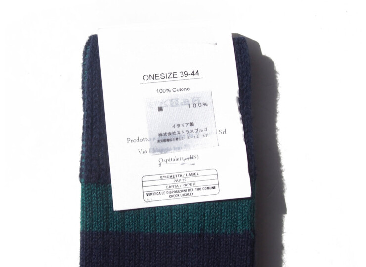 エラル55｜ERAL55｜ボーダー柄コットンロングソックスイメージ03