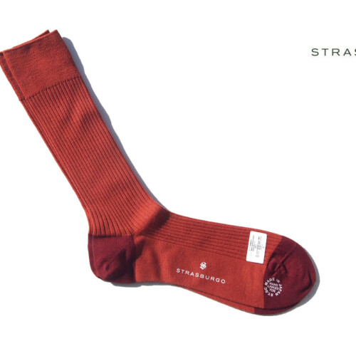 ストラスブルゴ｜strasburgo｜ウール×ナイロンリブソックス｜レッドイメージ01