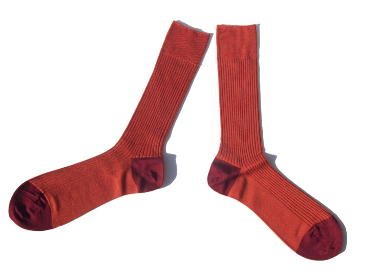 ストラスブルゴ｜strasburgo｜ウール×ナイロンリブソックス｜レッドイメージ03