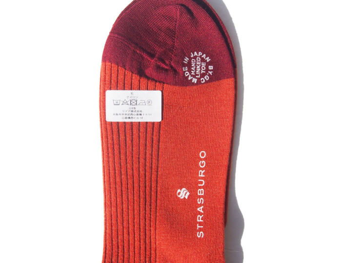 ストラスブルゴ｜strasburgo｜ウール×ナイロンリブソックス｜レッドイメージ04