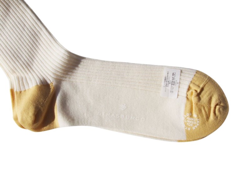 ストラスブルゴ｜strasburgo｜ウール×ナイロンリブソックス｜ホワイトイメージ03