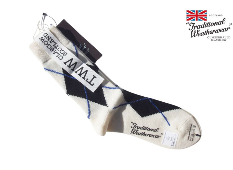 トラディショナルウェザーウェア|Traditional Weatherwear|アーガイル柄クルー丈ソックスイメージ01
