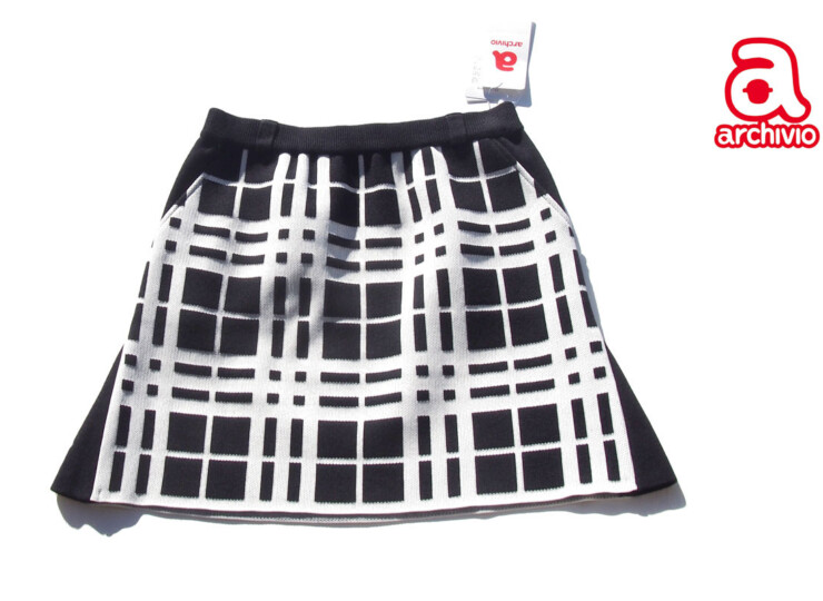 09 01 archivio checked skirt m bk (1)