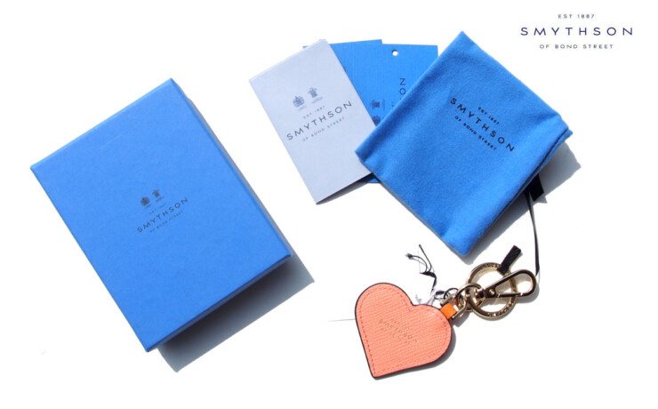 スマイソン｜SMYTHSON｜パナマハートキーリング｜Panama Heart Keyring｜PANAMA｜CORALイメージ01