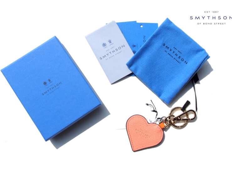 スマイソン|SMYTHSON|パナマハートキーリング|Panama Heart Keyring|PANAMA|CORALイメージ01