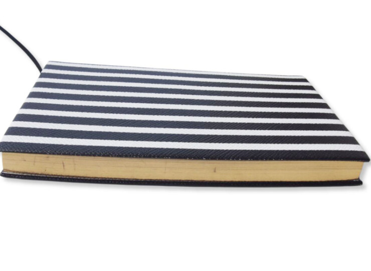 スマイソン｜SMYTHSON｜SOHOストライプノートブック｜BLACK/WHITE STRIPESイメージ05