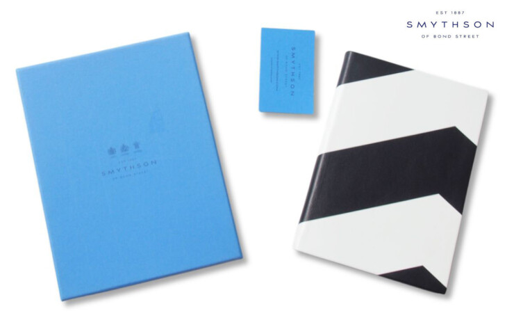 スマイソン｜SMYTHSON｜SOHOノートブック｜black and white stripeイメージ01
