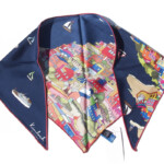 キンロック｜Dieffe Kinloch｜AMALFI COASTプリントシルク トライアングル スカーフイメージ010