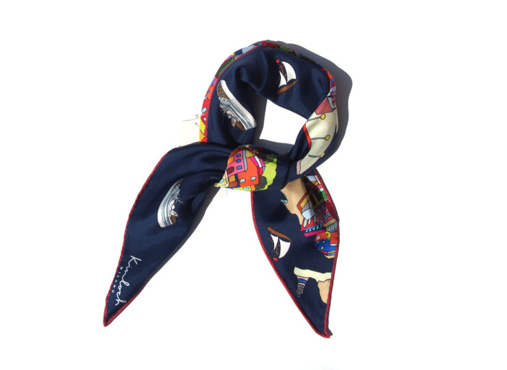 キンロック｜Dieffe Kinloch｜AMALFI COASTプリントシルク トライアングル スカーフイメージ02