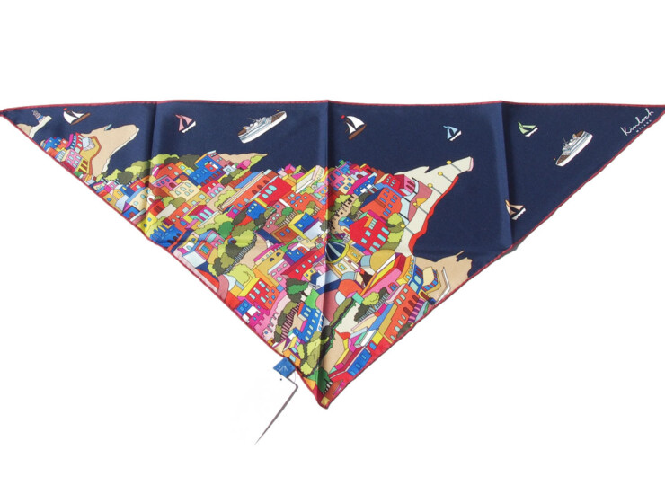 キンロック｜Dieffe Kinloch｜AMALFI COASTプリントシルク トライアングル スカーフイメージ06