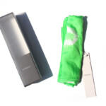 スズサン|suzusan|シルクツイル根巻き絞り染めスクエアスカーフ|Silk Twill Woven Square Scarf-M|Nemaki Shibori "Ameba"|Kelly Green/Whiteイメージ09