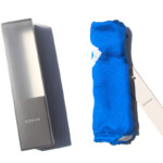 スズサン｜suzusan｜シルクツイル根巻き絞り染めスクエアスカーフ｜Silk Twill Woven Square Scarf-S｜Nemaki Shibori "Ameba"｜Royal Blue/Whiteイメージ08