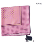 ターンブル&アッサー|Turnbull & Asser|13|ドット柄シルクポケットチーフ|ピンクイメージ01