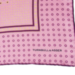 ターンブル&アッサー|Turnbull & Asser|13|ドット柄シルクポケットチーフ|ピンクイメージ03
