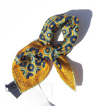 ターンブル&アッサー|Turnbull & Asser|14|イエローメダリオンプリントシルクポケットチーフ|Yellow Medallion Print Silk Pocket Squareイメージ06