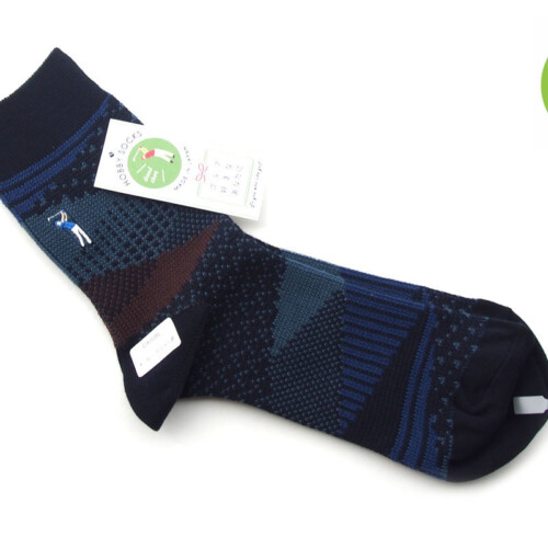 ナイガイ｜NAIGAI｜オーガニックコットン混 クルー丈メンズソックス｜HOBBY SOCKS｜ゴルフ｜ブルーイメージ01