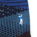 ナイガイ|NAIGAI|オーガニックコットン混 クルー丈メンズソックス|HOBBY SOCKS|ゴルフ|ブルーイメージ04