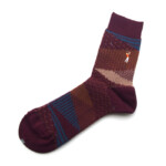 ナイガイ|NAIGAI|オーガニックコットン混 クルー丈メンズソックス|HOBBY SOCKS|ゴルフ|ボルドーイメージ03