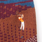 ナイガイ|NAIGAI|オーガニックコットン混 クルー丈メンズソックス|HOBBY SOCKS|ゴルフ|ボルドーイメージ06