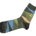 ナイガイ|NAIGAI|オーガニックコットン混 クルー丈メンズソックス|HOBBY SOCKS|ゴルフ|グリーンイメージ03