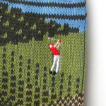 ナイガイ|NAIGAI|オーガニックコットン混 クルー丈メンズソックス|HOBBY SOCKS|ゴルフ|グリーンイメージ04