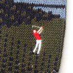 ナイガイ|NAIGAI|オーガニックコットン混 クルー丈メンズソックス|HOBBY SOCKS|ゴルフ|グレーイメージ03