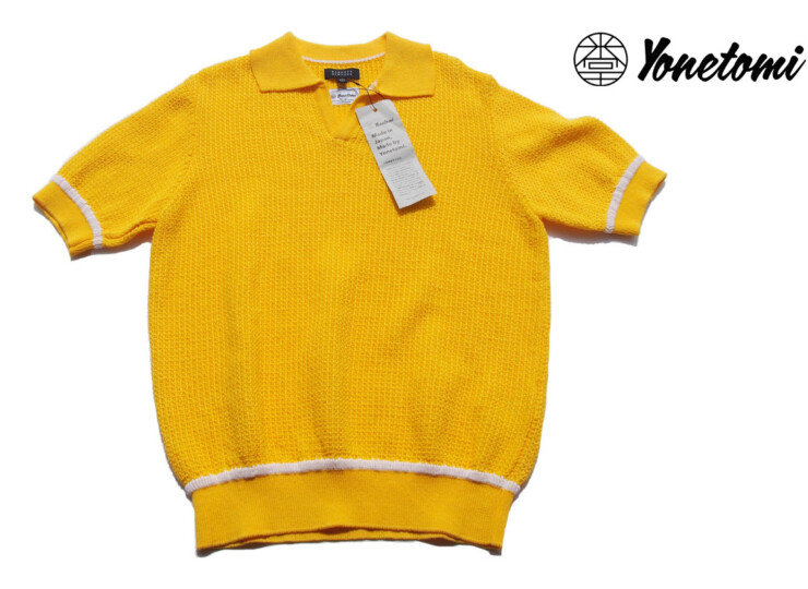 07 05 yonetomi knit polo m yl (1)