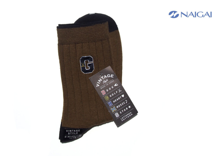 HTM 2140 naigai vintage socks golf kh (1)