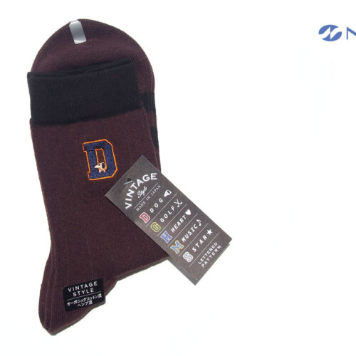 HTM 2142 naigai vintage socks dog br (1)
